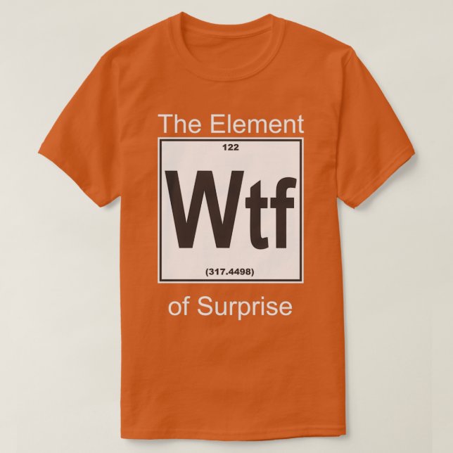 Camiseta Surpresa de Elemento Wtf (Frente do Design)
