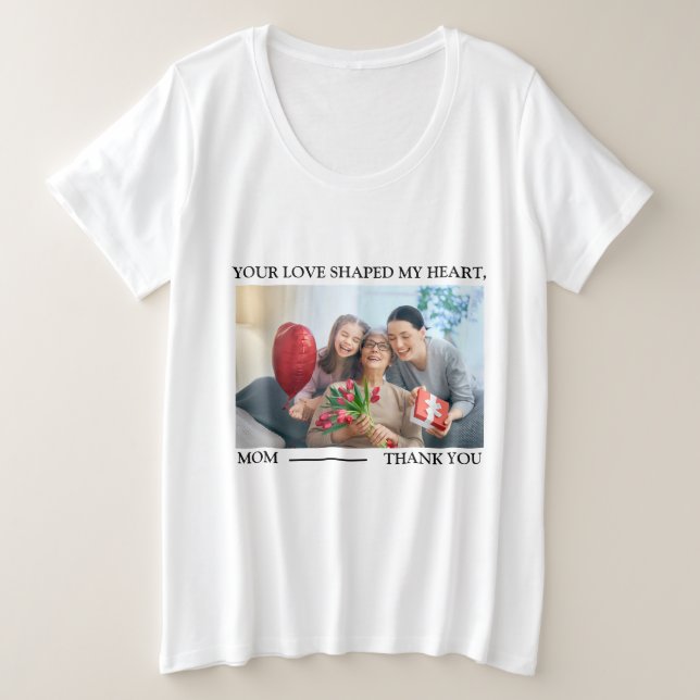 Camiseta Surpresa de presente de Dia da Mãe Única (Frente do Design)