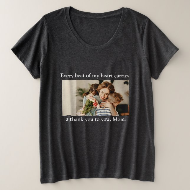 Camiseta Surpresa de presente de Dia da Mãe Única (Frente do Design)