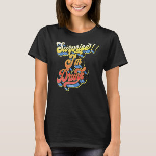 Camiseta Surpresa eu sou Bebado Retro 60 Script Groovy Be