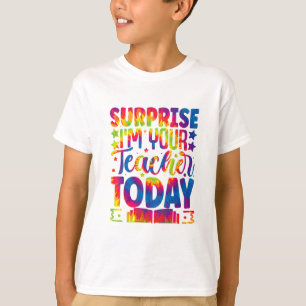 Camiseta Surpresa Eu Sou Seu Professor tie-dye, escola