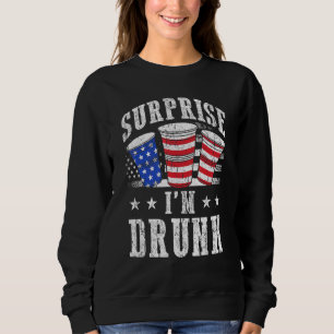 Camiseta Surpresa Im Bebado Red White E Blue Beer Bong Sho