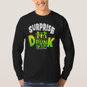 Camiseta Surpresa sou Bebado Dia de São Patrício engraçado