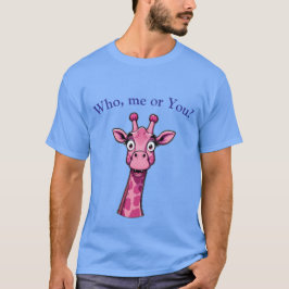 Camiseta Surprised Pink Giraffe