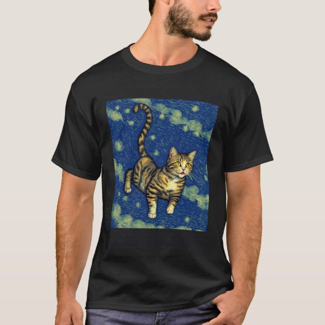 Camiseta Surreal Impressionistic Cat Impressionism Cats Pai (Frente)
