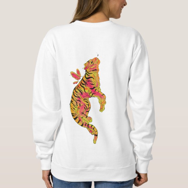 Camiseta Surreal Neon Tiger (Verso)