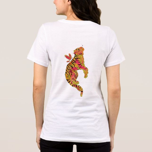 Camiseta Surreal Neon Tiger (Verso)