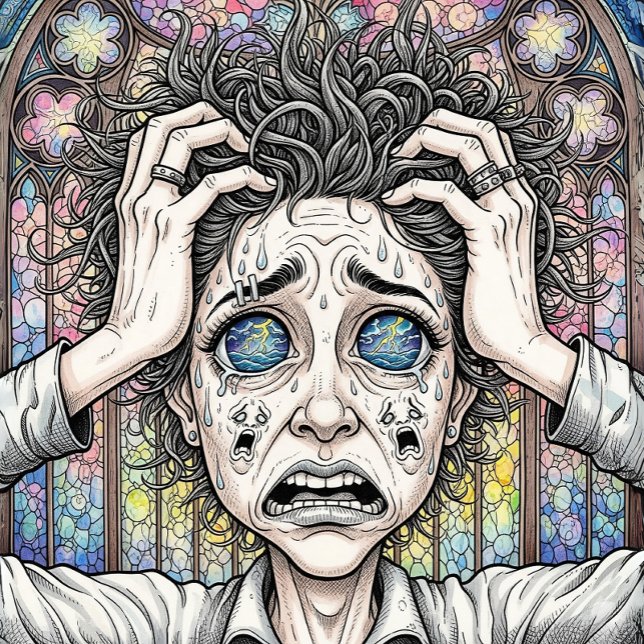 Camiseta Surreal Psicodélica - Rosto Emocional D (Criador carregado)