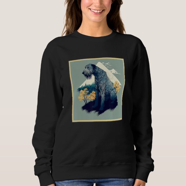 Camiseta Surrealism Japanese Painting Irish Wolfhound dog (Frente)