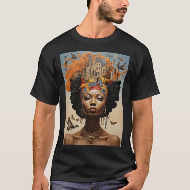 Camiseta Surrealismo, forma de arte: Mês da história negra (Frente)