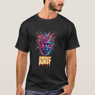 Camiseta Surto Psicodélico Vibrante Face Colorida Surrealis