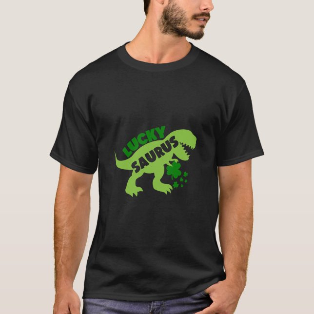 Camiseta Surus da sorte - Rua. Dino do dia de Patrick (Frente)