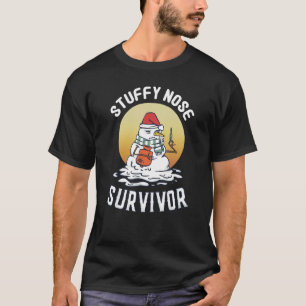 Camiseta Survivência Nose Estúpida Inverno Humor Gripado Ne