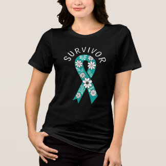 Camiseta Survivor SA Teal Awareness Ribbon