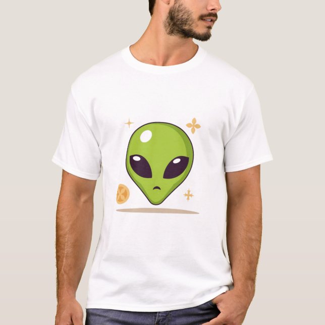 Camiseta Sushi Alien – Cute Minimal Food Art (Frente)
