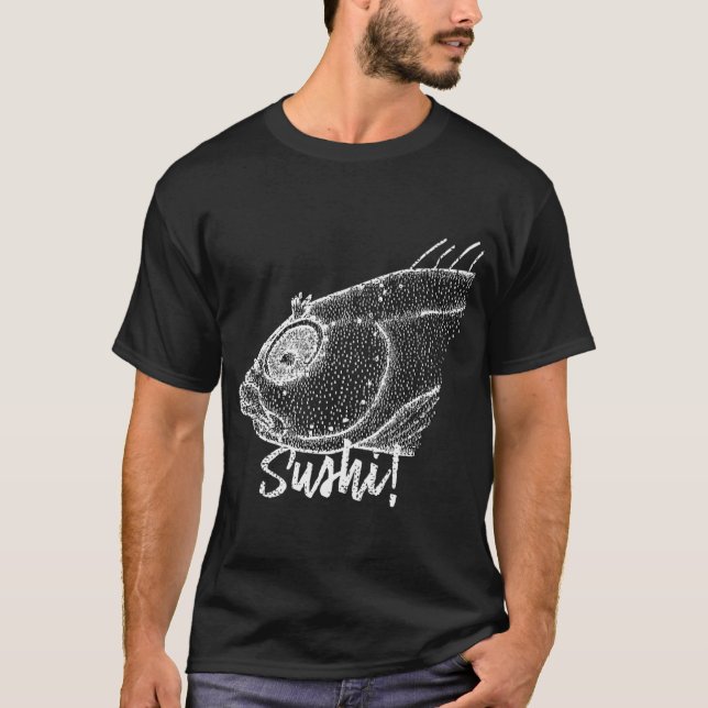 Camiseta Sushi! Cabeça de Peixe (Frente)