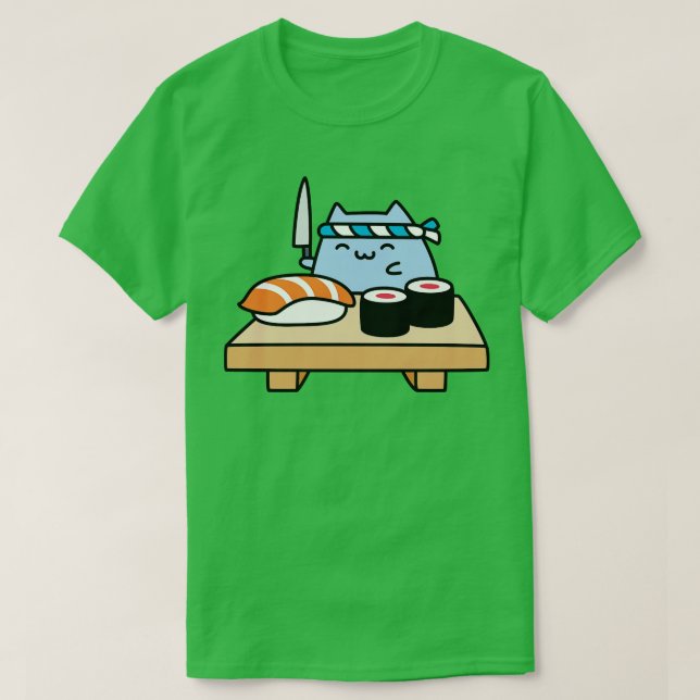 Camiseta Sushi Cat (Frente do Design)