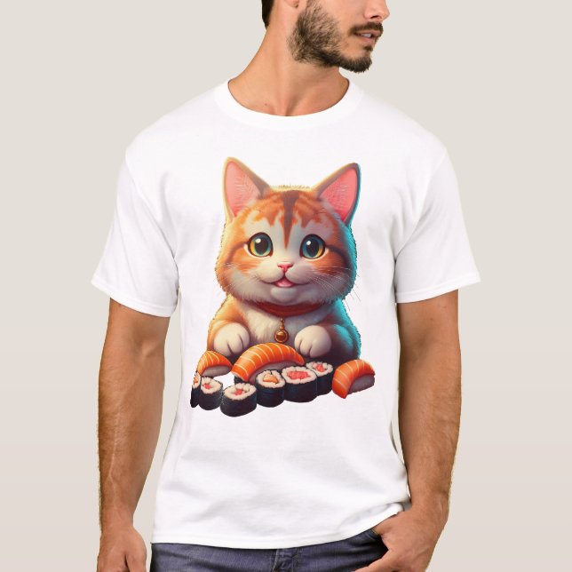 Camiseta Sushi Cat (Frente)
