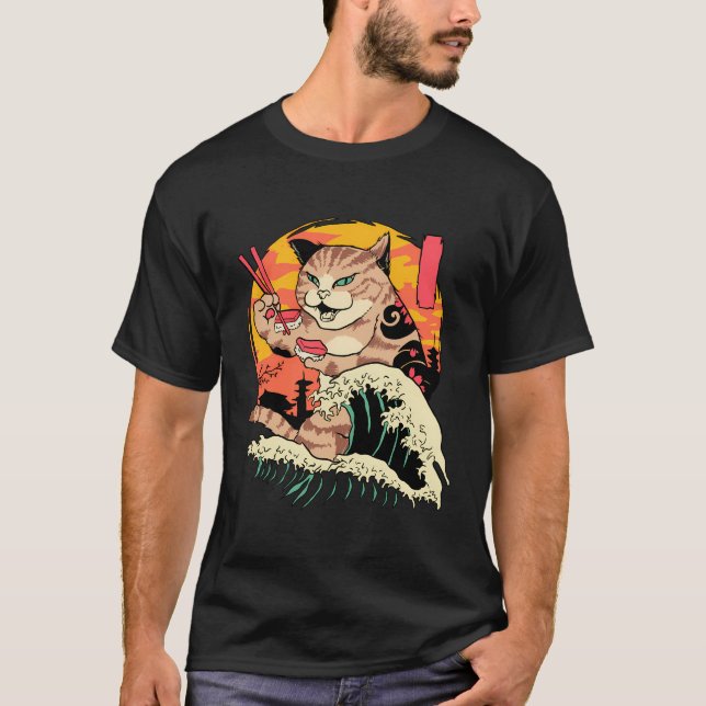 Camiseta Sushi Cat (Frente)