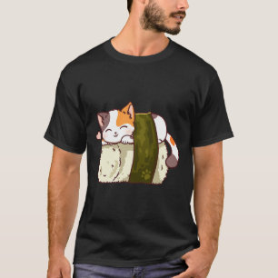 Camiseta Sushi Cat Kawaii Anime Neko Japonês