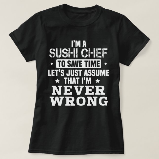 Camiseta Sushi Chef (Frente do Design)