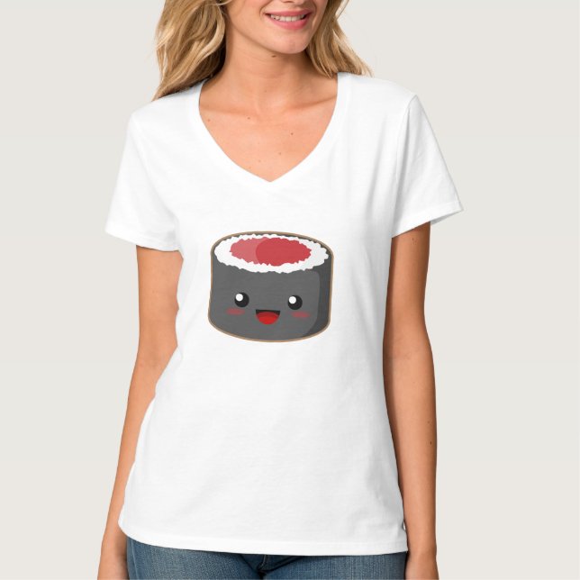 Camiseta Sushi de Kawaii (Frente)