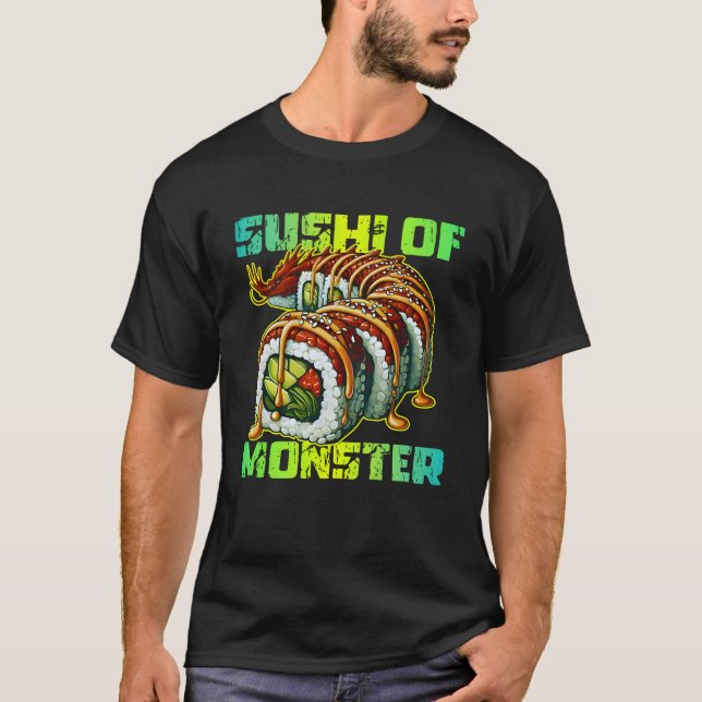 Camiseta sushi de monstro (Frente)