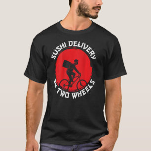 Camiseta Sushi Delivery On Two Wheel Backprint Cycling