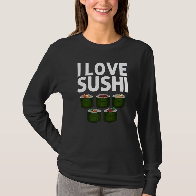 Camiseta Sushi Designs For Men Women Japanese Food Maki Eat (Frente)
