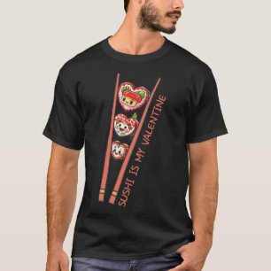 Camiseta Sushi É A Minha Namorados Escova De Coração Bestia