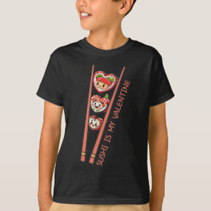 Camiseta Sushi É A Minha Namorados Escova De Coração Bestia