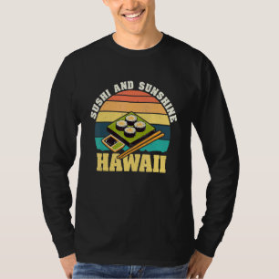 Camiseta Sushi E Sunshine Summer Vacsing Comida Japão