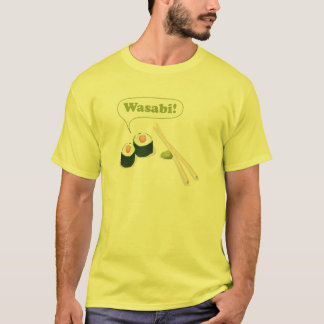 Camiseta sushi e wasabi