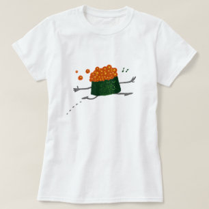 Camiseta Sushi engraçado de salto das ovas Salmon