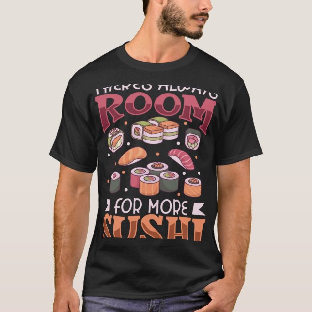Camiseta Sushi Fan Japonês Comida Foodie Cuisine Japão Cult (Frente)