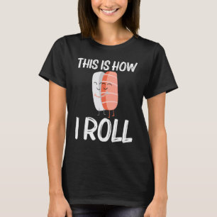 Camiseta Sushi Fofo Para Homens Mulheres Culinária Japonesa