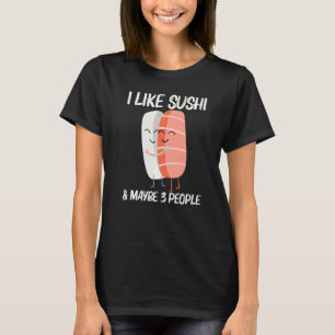 Camiseta Sushi Fofo Para Homens Mulheres Culinária Japonesa