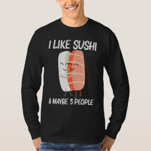 Camiseta Sushi Fofo Para Homens Mulheres Culinária Japonesa