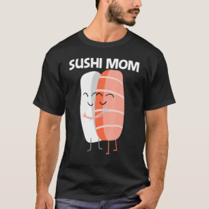 Camiseta Sushi Fofo Para Mãe Mulheres Culinária Japonesa Co