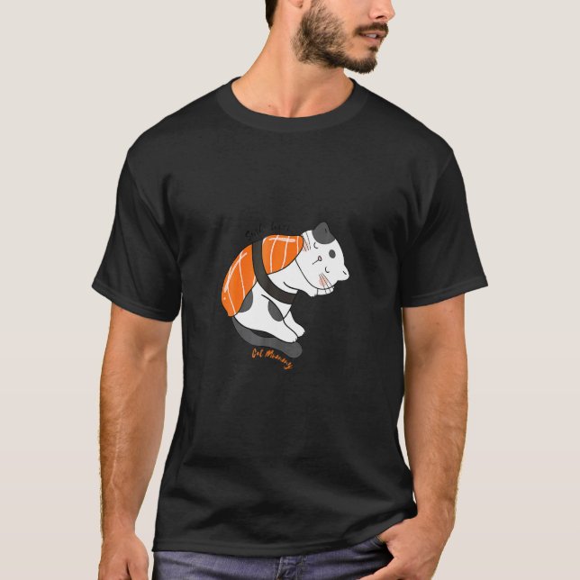 Camiseta Sushi  Gata Mamãe (Frente)
