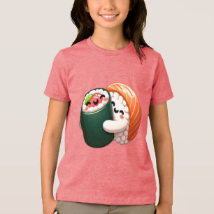 Camiseta Sushi Hug Art sorridente para Comidas amantes