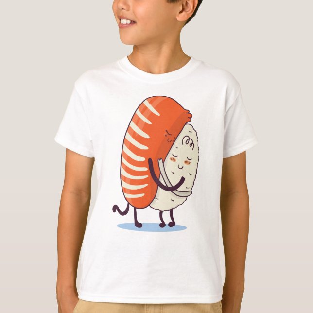Camiseta Sushi Hug Cute Kawaii Japonês (Frente)