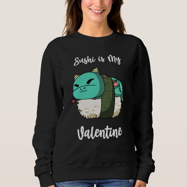 Camiseta Sushi is My Valentine Dragon Valentine's Day (Frente)