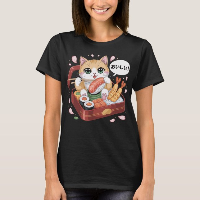 Camiseta Sushi Katze Kawaii Shirt (Frente)