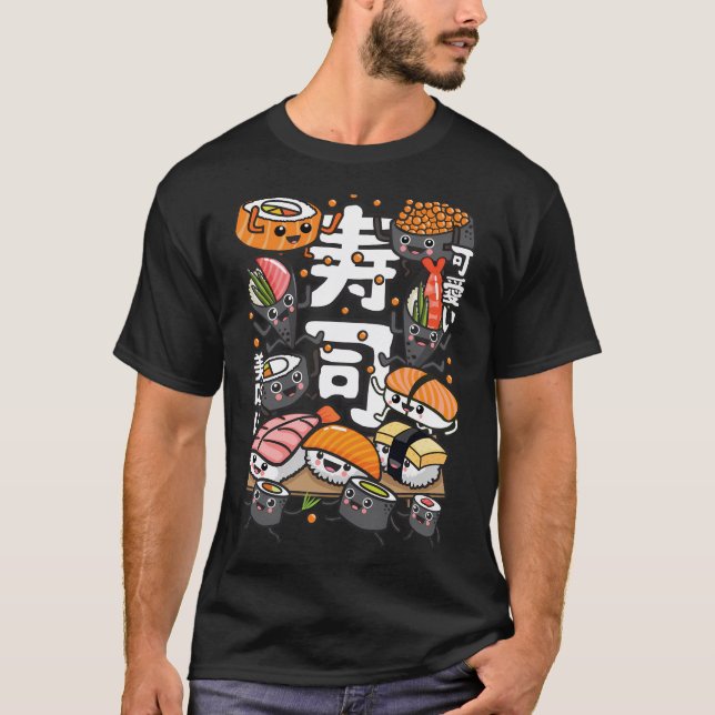Camiseta Sushi Kawaii (Frente)