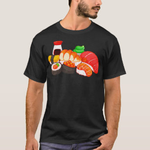 Camiseta Sushi Lover Foodie Japonês Comida Asiática Sushi
