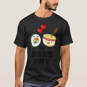 Camiseta Sushi Maki Comida Japonesa Dizendo Wasabi Soy