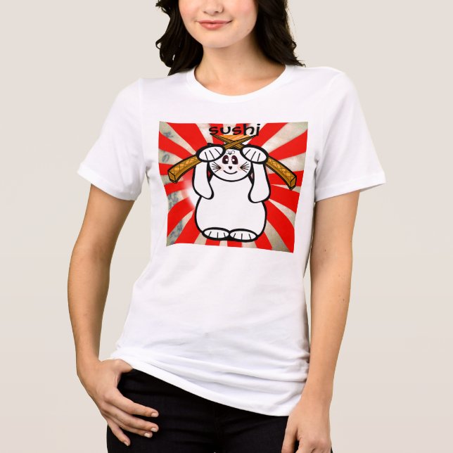 Camiseta Sushi Maneki Neko Shirt (Frente)