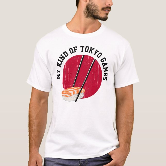Camiseta Sushi: Meu Tipo De Jogos (Frente)