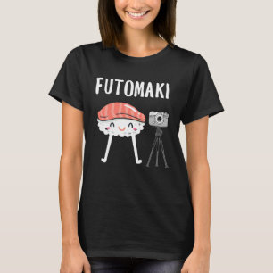 Camiseta Sushi para Homens Miso Maki Japão Wasabi Nigiri Pe